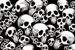 Kissing skulls tattoo idea