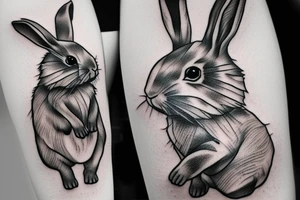 Rabbit with a gun tattoo idea