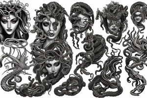 Medusa, maximalist tattoo idea