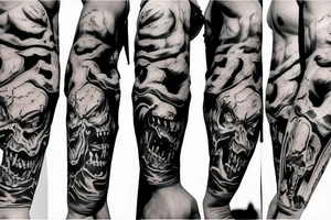 Doom eternal tattoo for sleeve tattoo idea