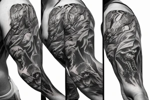 Doom slayer tattoo for sleeve tattoo idea