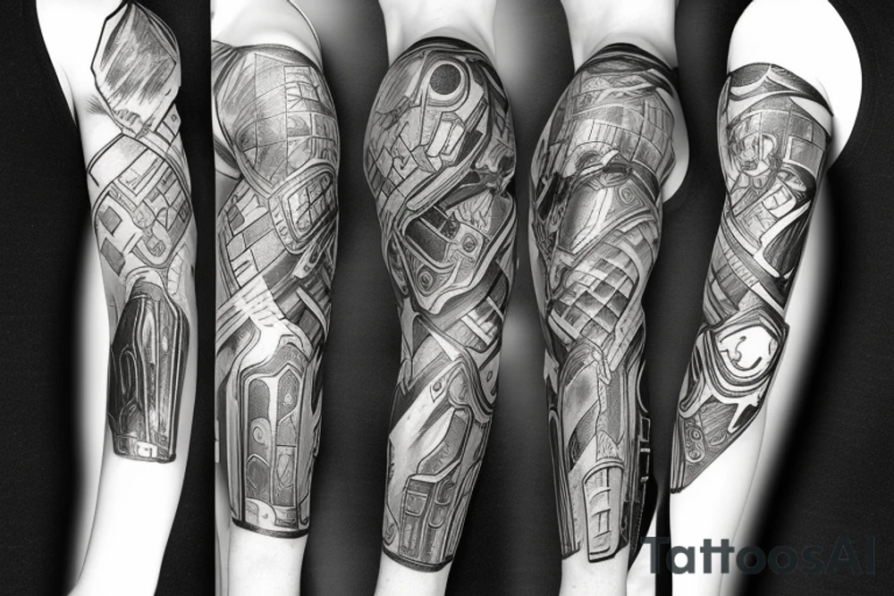 Doom slayer tattoo for sleeve tattoo idea