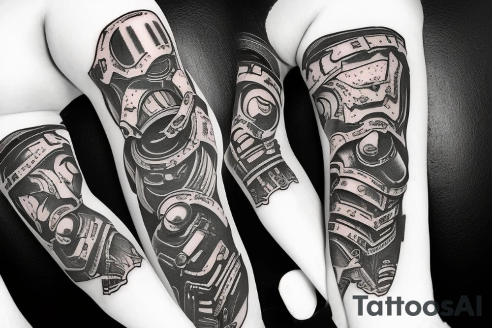 Doom slayer tattoo for sleeve tattoo idea