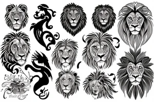 Lion family tattoo idea