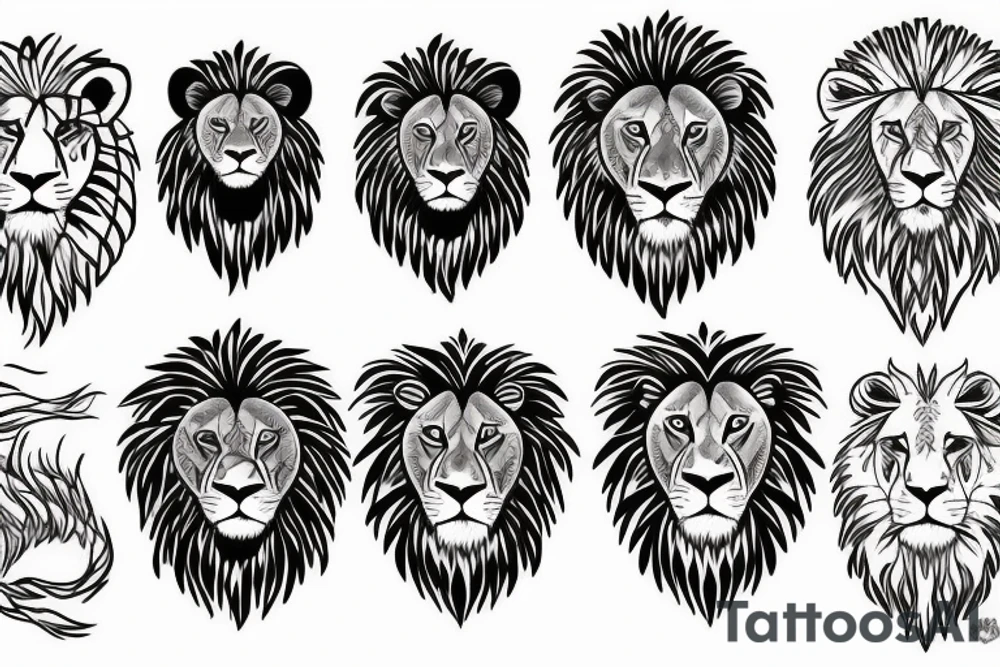 Lion family tattoo idea