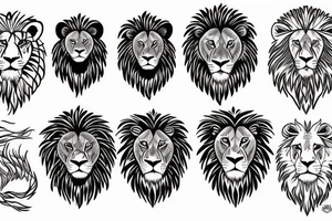 Lion family tattoo idea