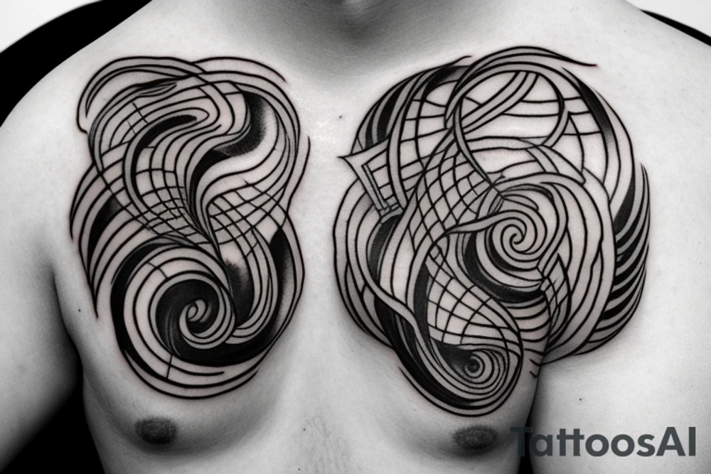 Earth cloud water fire tattoo idea