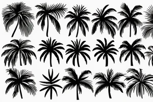 Beach palm tress tattoo idea