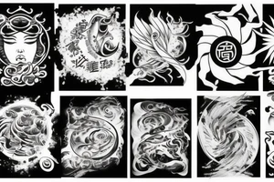 Water wind earth fire tattoo idea