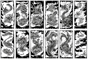 Water wind earth fire tattoo idea