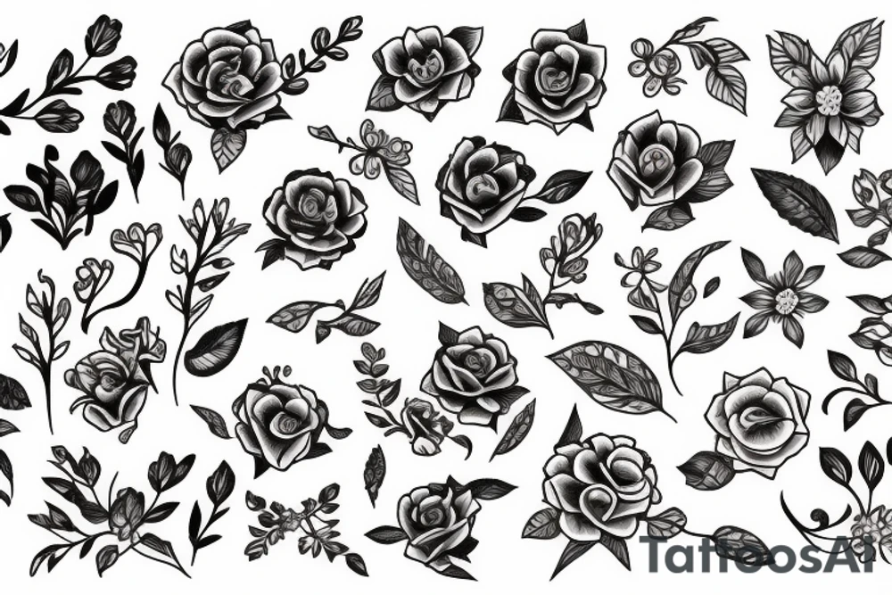jasmin flower tattoo idea
