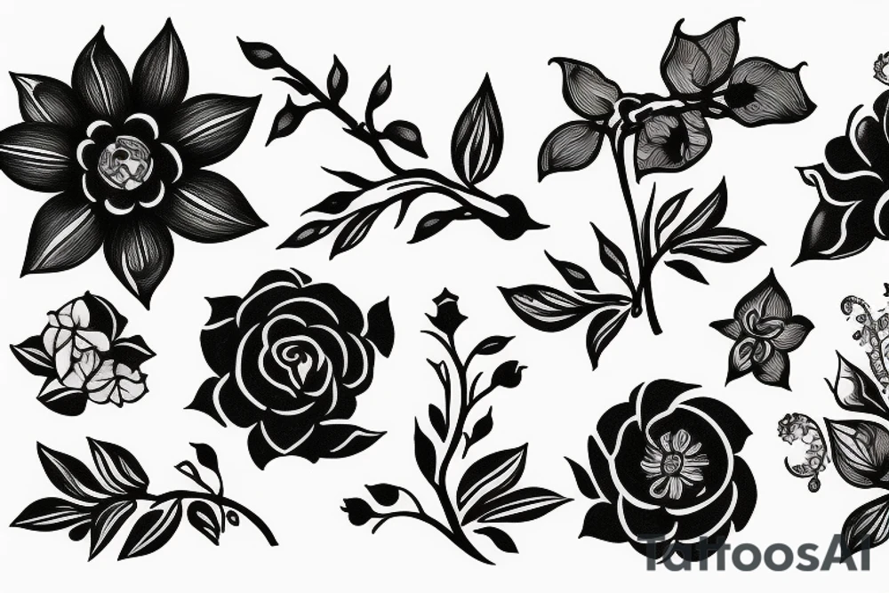 jasmin flower tattoo idea