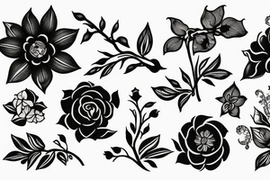 jasmin flower tattoo idea