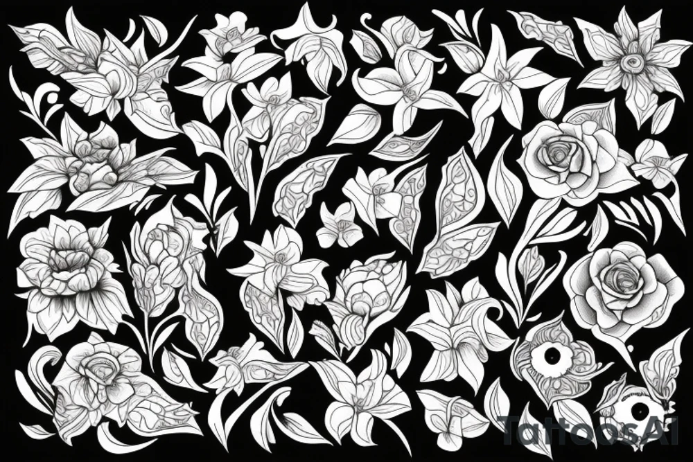 jasmin flower tattoo idea