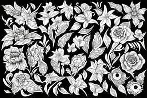 jasmin flower tattoo idea