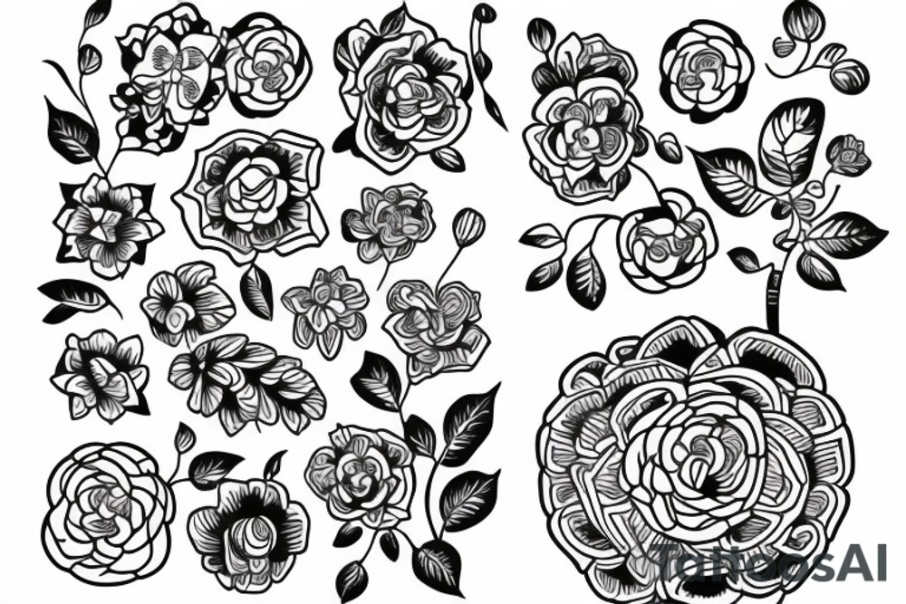 jasmine flower tattoo idea