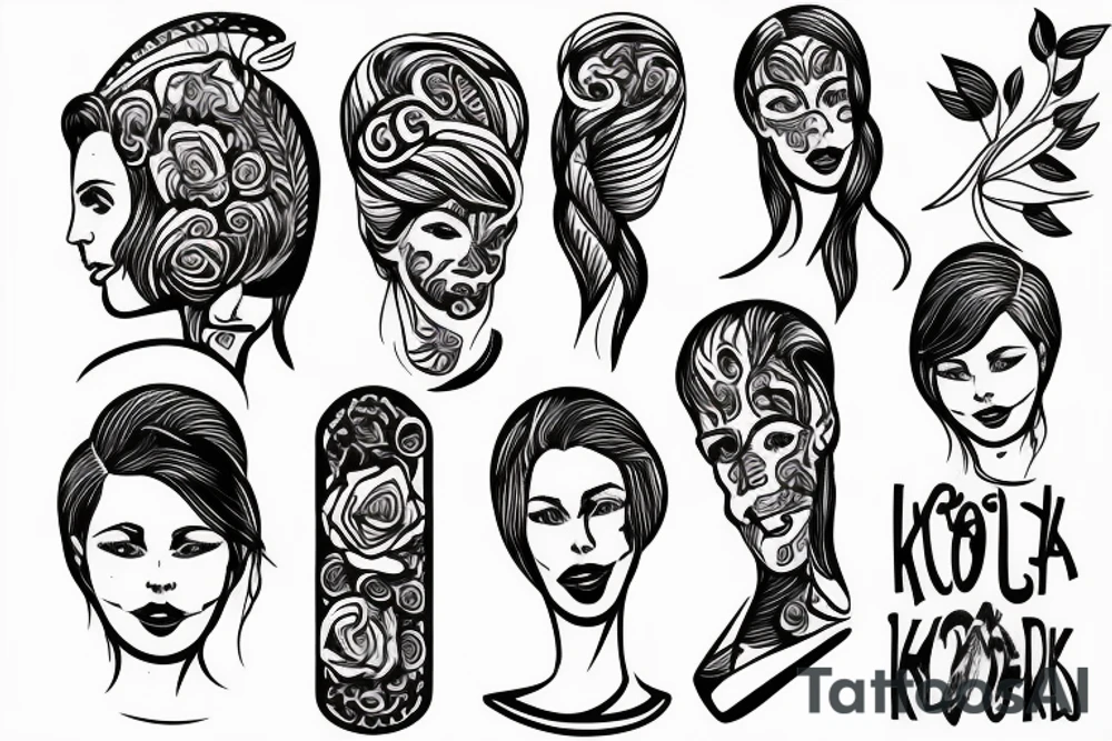 worker and kolkhoz woman tattoo idea