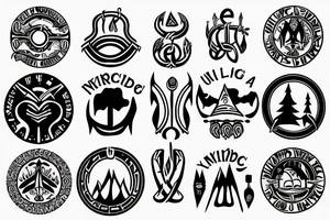 round on the forearm nordic, viking, haiking, camping, cycling tattoo idea