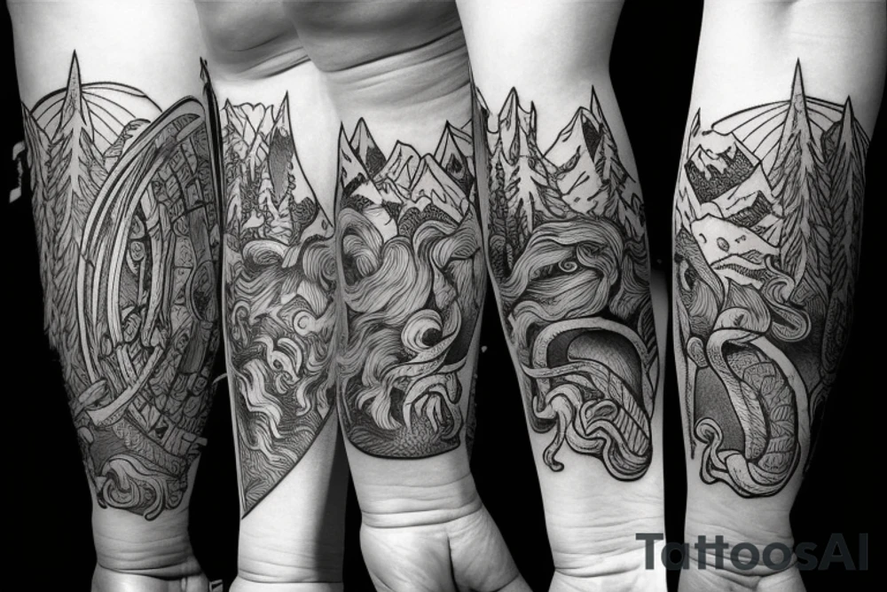 around on the forearm : nordic, viking, haiking, camping, cycling tattoo idea around on the forearm : nordic, viking, haiking, camping, cycling tattoo idea