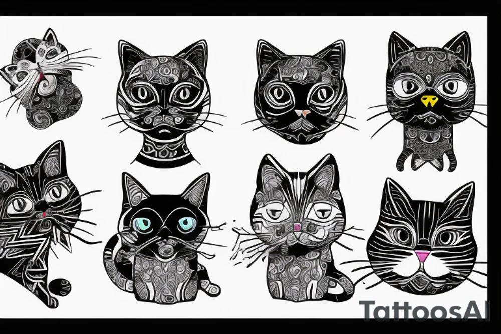 Cat tattoo peeking over a desk tattoo idea
