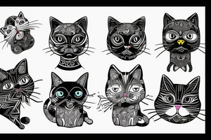 Cat tattoo peeking over a desk tattoo idea