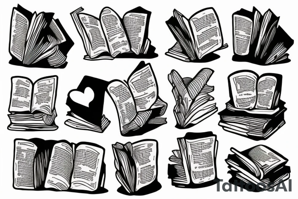 Love evil books tattoo idea