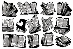 Love evil books tattoo idea