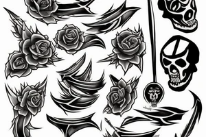 A reaper playing drum tattoo idea