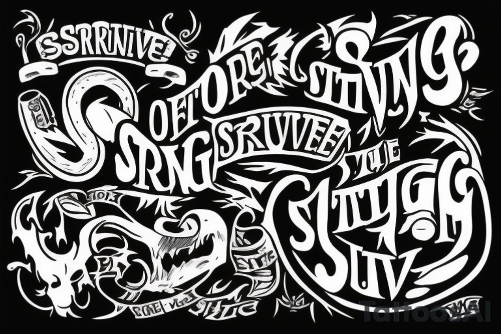 Only The Strong Survive tattoo idea