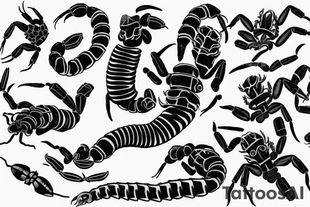 Chicano scorpion tattoo idea