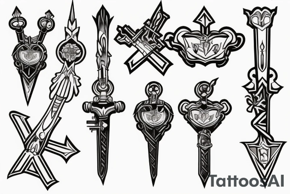 Kingdom Hearts Keyblade tattoo idea