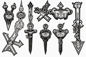Kingdom Hearts Keyblade tattoo idea