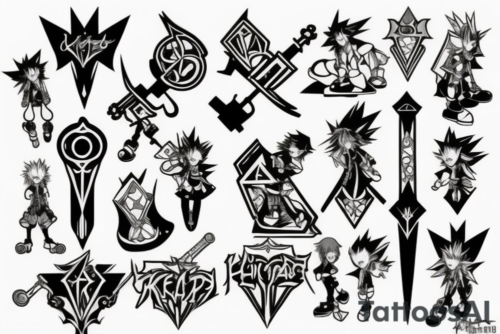 Kingdom Hearts Keyblade tattoo idea