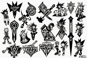 Kingdom Hearts Keyblade tattoo idea