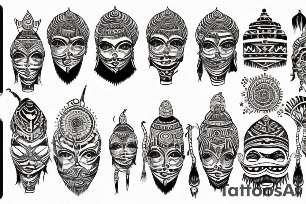 तत्वमसि with tribal yaduvanshi print tattoo idea