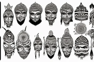 तत्वमसि with tribal yaduvanshi print tattoo idea