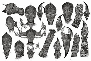 तत्वमसि with tribal yaduvanshi print tattoo idea