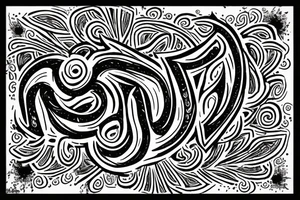 तत्वमसि lettering with shiva print tattoo idea