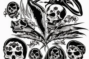A reaper playing drum tattoo idea