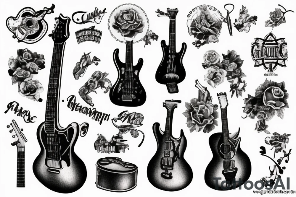guitar tattoo idea