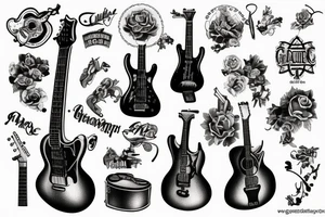 guitar tattoo idea