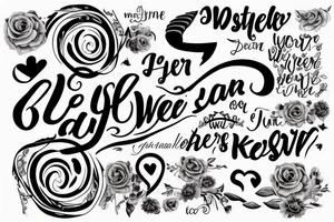 I want these words in a spiral:

Der Weg zum Licht führt über dein Herz
Der Weg zum Leben ist Liebe
Sonst hat Leben kein Wert tattoo idea