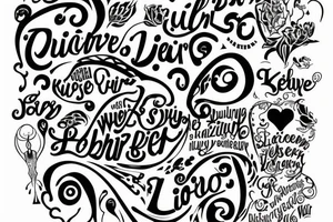 I want these words in a spiral:

Der Weg zum Licht führt über dein Herz
Der Weg zum Leben ist Liebe
Sonst hat Leben kein Wert tattoo idea