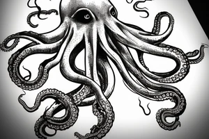 a giant octopus taking down a pirate ship tattoo idea