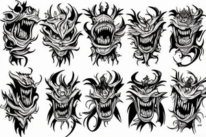 a giant monster tattoo idea