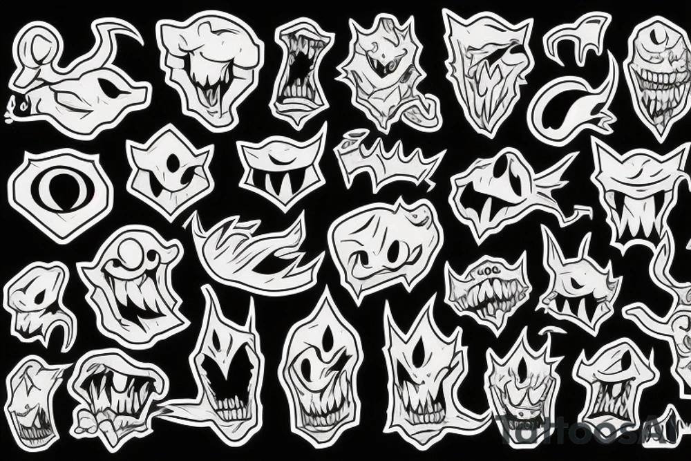 a giant monster tattoo idea
