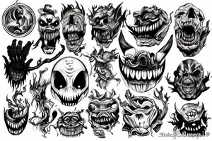 a scary monster tattoo idea
