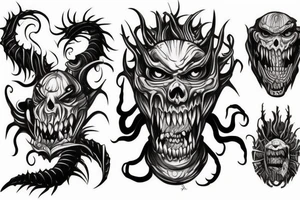 a scary monster tattoo idea