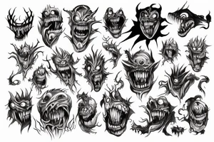 a scary monster tattoo idea