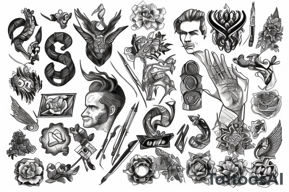 Based on work of symbols of Dr. Jordan B. Peterson tattoo idea